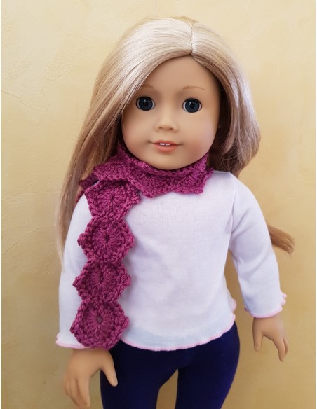 Patron PDF de 10 écharpes au crochet pour poupée American Girl ou Hannah de Götz
