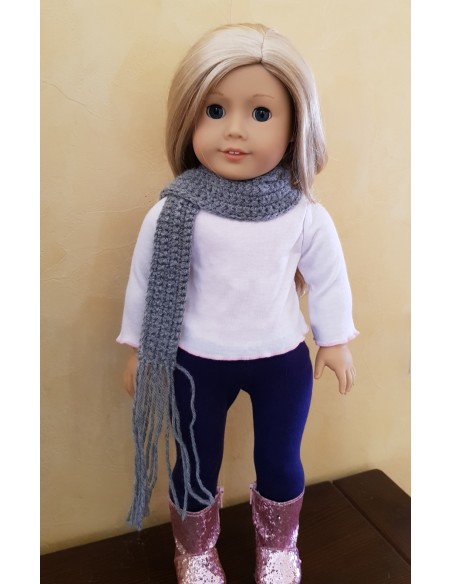 Patron PDF de 10 écharpes au crochet pour poupée American Girl ou Hannah de Götz