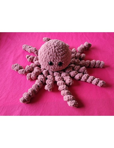 amigurumi pieuvre rose au crochet