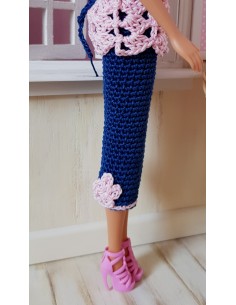 Tunique, pantacourt et chapeau patron PDF de crochet pour poupée Barbie 2