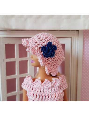 Tunique, pantacourt et chapeau patron PDF de crochet pour poupée Barbie