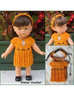 Patron PDF d'un duo de tenues au crochet pour poupée mini corolline 2