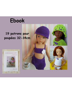 Ebook 19 patrons PDF Crochet poupées 32-34cm