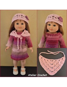 Robe, châle et bonnet au crochet pour Marie Françoise 2
