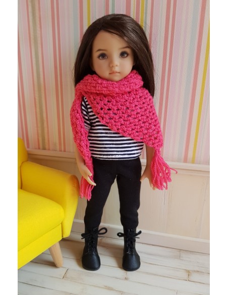Patron PDF de 10 écharpes au crochet pour poupée de 32-34cm