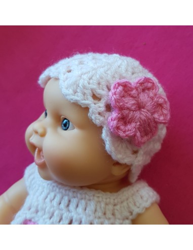 Couffin, couverture, robe, culotte et bonnet patron PDF de crochet pour poupon Paola Reina Los Peques
