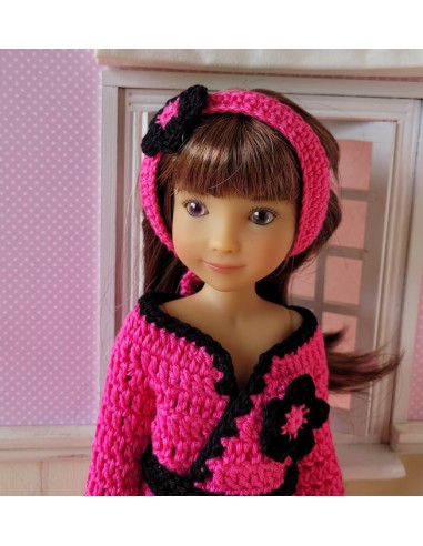 Kimono et bandeau au crochet pour poupée Ruby Red Siblies