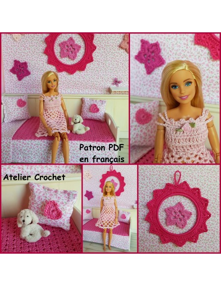 Patron PDF couture et crochet pour poupée Barbie