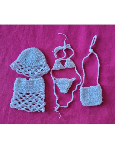 Ensemble de plage au crochet pour poupée mannequin Barbie