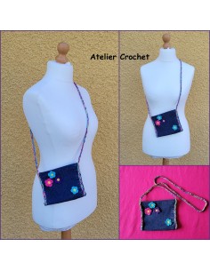 Patron d'un sac upcycling crochet-couture.